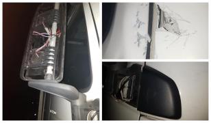 Şoferul român a postat fotografii cu TIR-ul avariat