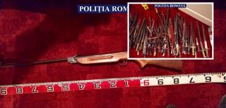 Depozit de arme în casă, la Arad