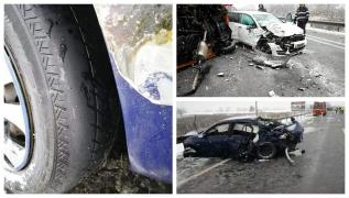 Accidentul de la Avrig a fost produs de un şofer care avea anvelope de vară
