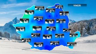 Prognoza meteo pentru vineri, 21 decembrie 2018