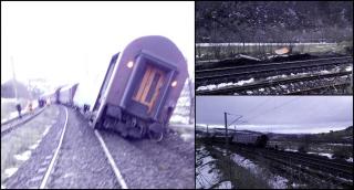 Primele imagini cu trenul deraiat lângă Deva, în care se aflau 120 de călători. A fost declanşat Planul Roşu de intervenţie