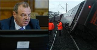 Șova cere anchetă urgentă în cazul trenului de călători deraiat lângă Deva: În loc să repare macazuri, angajații CFR le păzesc