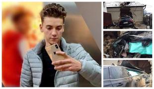 Mărturii pline de tristeţe despre Georgian, băiatul de 19 ani care a murit decapitat după ce s-a înfipt într-o casă cu 200 km/oră