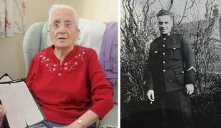 Femeia și logodnicul ei, soldat britanic