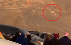 Elicopterul din Dubai în timp ce se prăbușește