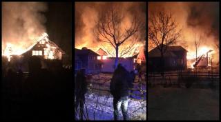 Incendiu devastator la Moeciu! O pensiune a ars din temelii chiar înainte de Revelion (Video)