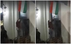 Tânăra care a vrut să dea foc steagului Ungariei, la Oradea, nu a fost identificată. Poliția a deschis dosar penal