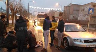 Tânără spulberată cu mașina pe trecerea de pietoni, la Vaslui, șoferul vinovat stă cu mâinile în buzunar și se uită (Video)