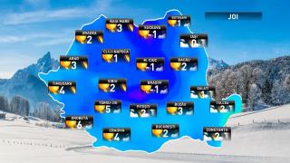 Prognoza meteo pentru joi, 6 decembrie 2018