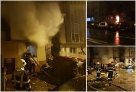 Panică în Capitală! O explozie puternică s-a produs la parterul unui bloc, într-un restaurant, pe Bulevardul Gheoghe Şincai (Video + Foto)