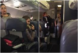 Imagini scandaloase într-un avion plin cu români! O pasageră de etnie romă înjură o însoţitoare de zbor: "Taci, româncă spurcată!" (Video)