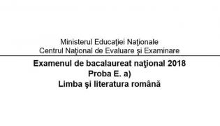 Model de subiecte la română la Bac 2018, pentru profil real