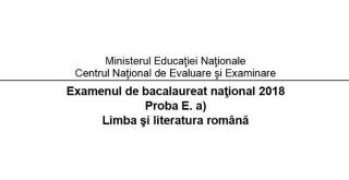 Model de subiecte pentru română la Bacalaureat 2018, profilul umanist