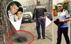 Imagini cu Andrei Munteanu întins pe caldarâm, la puţin timp după ce a fost împuşcat în cap de poliţistul de la Rutieră (Video)