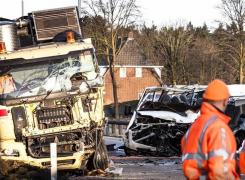 Primele imagini de la carnagiul în care cinci români au murit pe o şosea din Olanda: 'Este un eveniment tragic' (Foto)