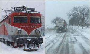 Vremea anulează şi azi, 21 martie, trenurile pe ruta Bucureşti Nord - Constanţa şi retur. Sunt probleme pe trei drumuri naţionale