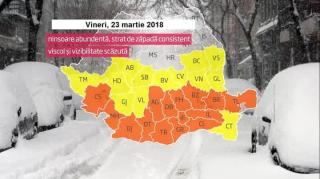 Vremea 23, 24 şi 25 martie 2018. Prognoza meteo aduce veşti proaste pentru vineri şi weekend