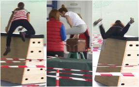 Nu sari capra, adio carieră în Poliţie! Fetele pică pe capete proba caprei la examenul de la Academia de Poliţie (Video)