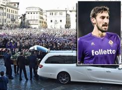 Râuri de lacrimi la înmormântarea căpitanului echipei Fiorentina, Davide Astori, mort la numai 31 de ani (Foto)