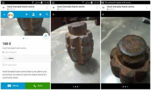 Grenadă veche neexplodată, la vânzare pe OLX: "Doar am lustruit-o puțin de rugină"