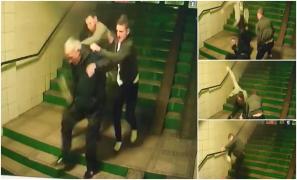 Bătrân aproape omorât în bătaie de doi tineri, la Braşov. L-au prins în pasaj şi l-au bătut până l-au băgat în comă (Video)