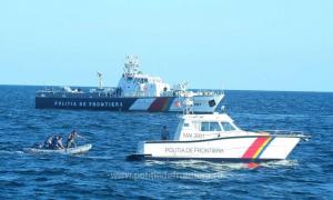 Focuri de armă pe Marea Neagră! Poliţia de Frontieră a urmărit un pescador turcesc prins la braconat