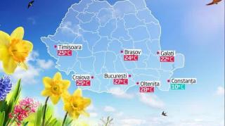 Vremea 12, 13 şi 14 aprilie 2018. Prognoza meteo ANM anunţă temperaturi record şi ploi torenţiale