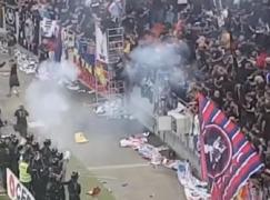 Bilanţ al Jandarmeriei Capitalei, după violenţele de sâmbătă, de pe Arena Naţională: Zeci de sancţiuni contravenţionale şi 57 de interdicţii la evenimente sportive