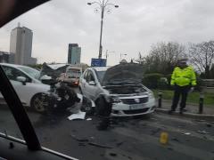 Scena accidentului în care au fost implicați Leonard Orban și soția sa