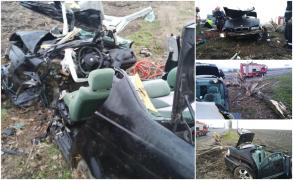 Un BMW s-a făcut bucăţi la ieşirea din Bacău. Doi tineri, un băiat şi o fată, în stare critică la spital