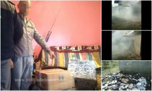 Un botoşănean a dat foc la casă, cu copiii înăuntru, ca să nu-l prindă Poliţia cu ţigările de contrabandă (Video)