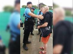 Suporter umilit de un jandarm la meciul dintre Steaua şi Rapid