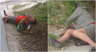 Ruptă de beată în plină stradă, la Vaslui. Trei ore a stat lată pe caldarâm şi a dat gata o sticlă de 2l de vin