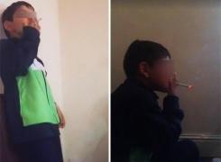 Copil de 4 ani, încurajat să fumeze în timp ce rudele îl filmau live pe Facebook