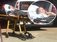 Un pacient a fost surprins în timp ce fuma pe targă după ce a ajuns cu ambulanţa la spital