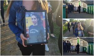 Primele imagini de la casa Petronelei, tânăra ucisă în pădure de un tânăr fotograf. Râuri de oameni înlăcrimați vin să-și ia adio (Video)