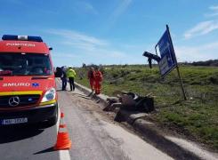 Un motociclist din Craiova a fost decapitat după ce s-a izbit de un indicator rutier (Foto)