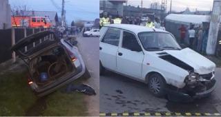 Grav accident rutier la Băleni! Două mașini s-au ciocnit, iar unul dintre autoturisme a acroşat o fetiţă de 11 ani