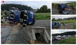 Primele imagini cu microbuzul cu opt români care s-a răsturnat în Austria. Care este starea pasagerilor, care mergeau la muncă dis-de-dimineață