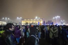 Protest în Piaţa Victoriei  din Bucureşti