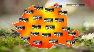 Prognoza meteo pe 15 mai 2018