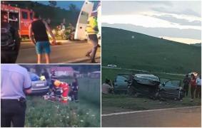 Accident teribil la Corpadea, în Cluj. Un mort şi cinci răniţi grav