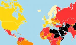 Harta privind libertatea presei în lume în 2018