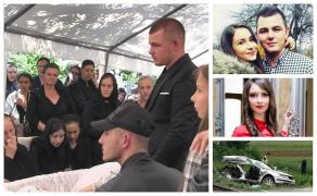Cutremurător! Claudia și Dani, mire și mireasă la înmormântarea tinerei moartă în accidentul de la Jibou (Video)