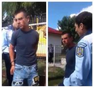 Un tânăr lovit cu o sticlă în cap s-a luat la trântă cu poliţiştii pe bancheta din spate