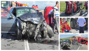 Accident groaznic la Braşov. 2 morţi şi 4 răniţi, a fost solicitat elicopterul SMURD (Video)