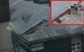 Furtunile fac ravagii în Olt. Acoperişul Spitalului de Urgenţă din Slatina a fost smuls de vânt