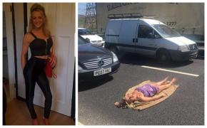 O frumuseţe de 27 de ani s-a dezbrăcat în mijlocul a zeci de şoferi blocaţi în trafic, pe o autostradă din Anglia