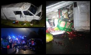 Un microbuz cu moldoveni s-a răsturnat în Cehia. Sunt opt victime, printre care trei copii. Imagini teribile de la locul accidentului (video)
