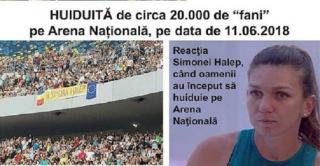 Mesaj PSD răspândit pe Facebook: "Simona Halep a fost huiduită de 20.000 de oameni. Simona nu merita asta" (Video)
